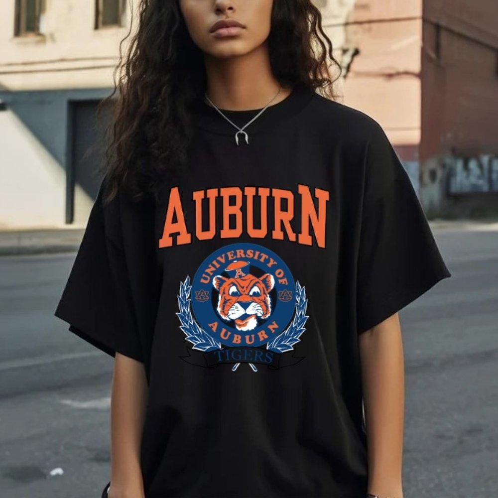 Auburn Football Black Tshirt, Auburn Tigers University Unisex Tee